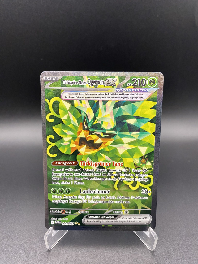 Türkisgrüne-Maske-Ogerpon EX (211/167) Maskerade im Zwielicht - Near Mint - DE - Special Illustration Rare