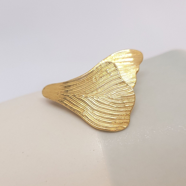 Broche Printemps - Laiton ciselé