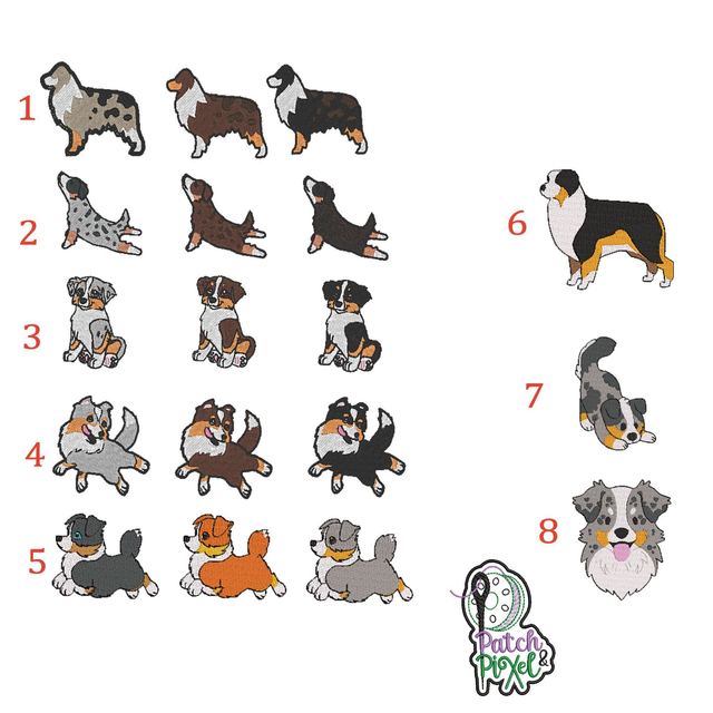 Berger australien écusson patch nominatif 