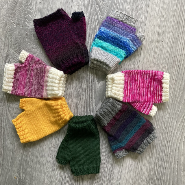 Hand-Knit Fingerless Mitts