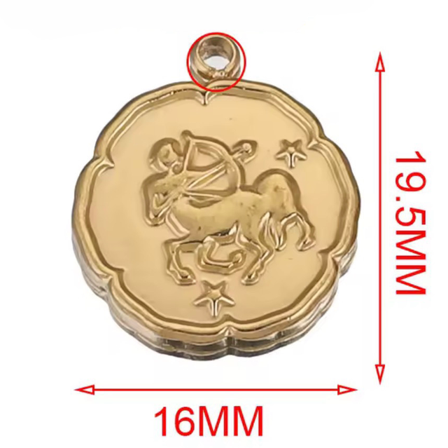 Charm segno zodiacale Sagittario a rilievo 