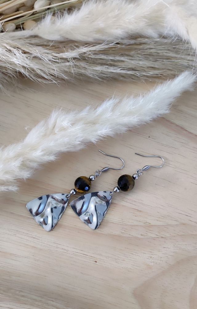 Boucles d'oreilles "Éternel" Oeil de tigre