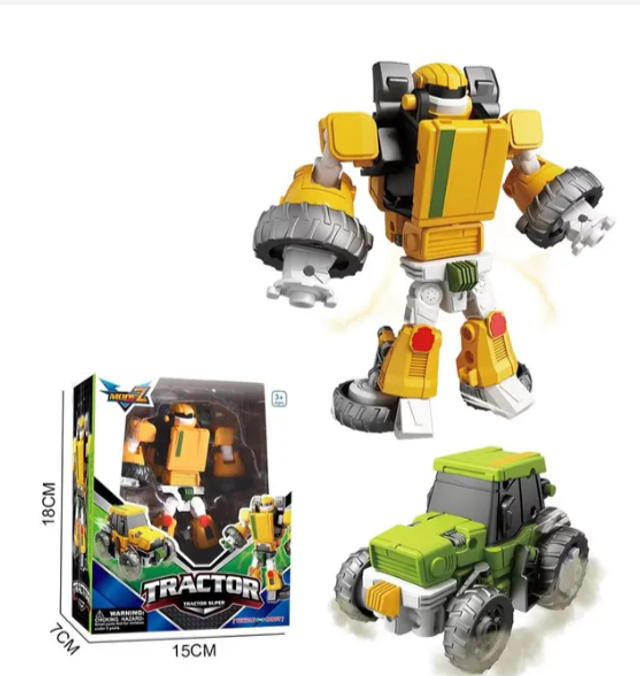 Transformation spielzeug roboter auto action figur traktor