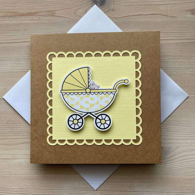 Peeping Baby Scalloped Edge