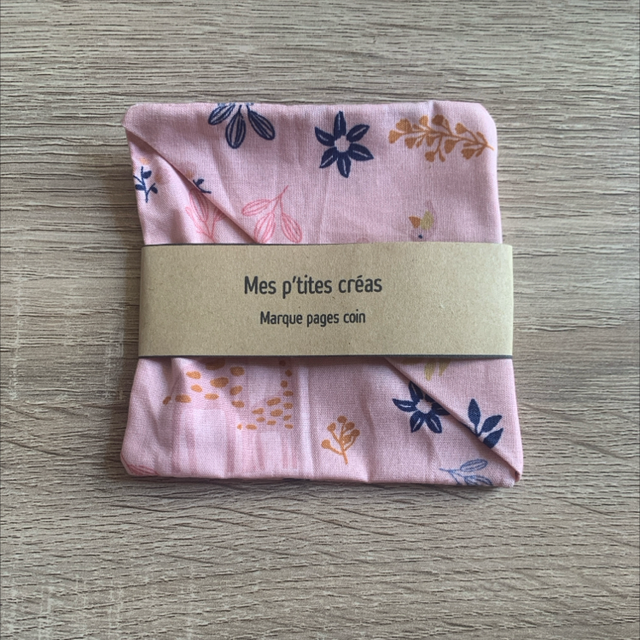 Marque pages coin en tissu