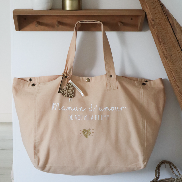 « maman d’amour » mon grand sac personnalisé