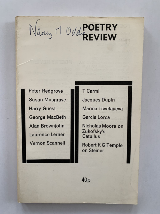 The Poetry Review Volume 62 Number 2 Summer 1971 The Poetry Society