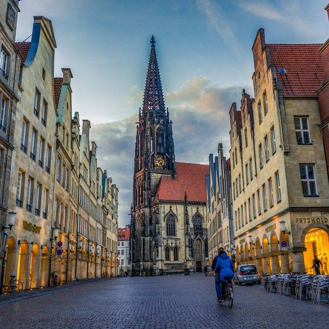 Prinzipalmarkt mit Radfahrer