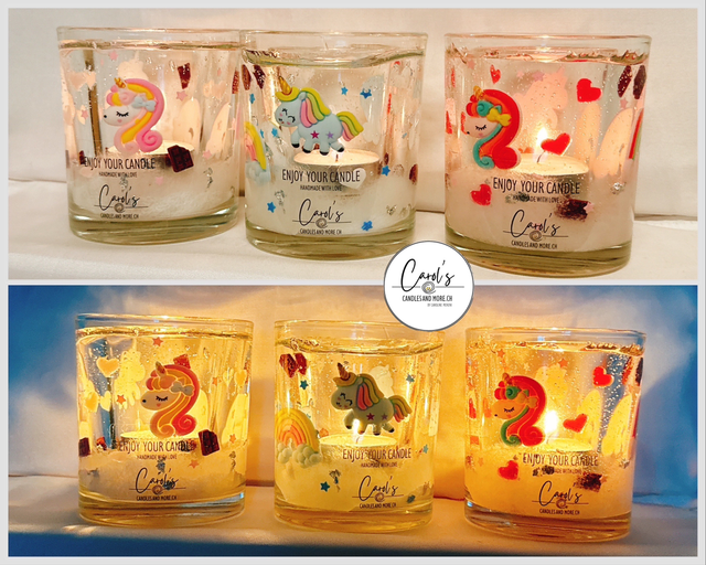 Teelichtglas Einhorn Nr 2