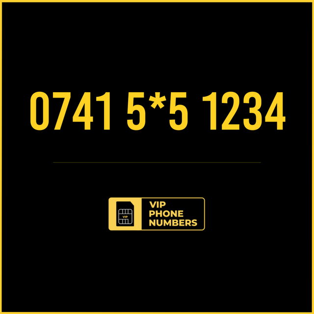 0741 5*5 1234 - VIP Gold Phone Number 
