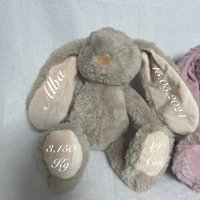 Peluche lapin personnalisée 