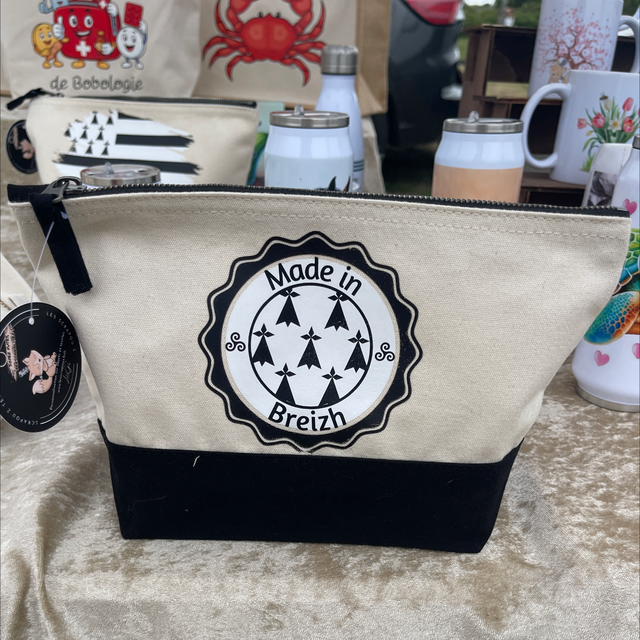 Trousse à accessoires en toile Base Noir