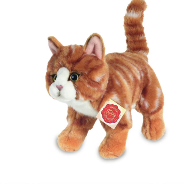 Teddy Hermann Katze stehend rot