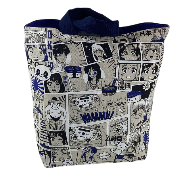 Tote bag Piwi bleu majorelle 