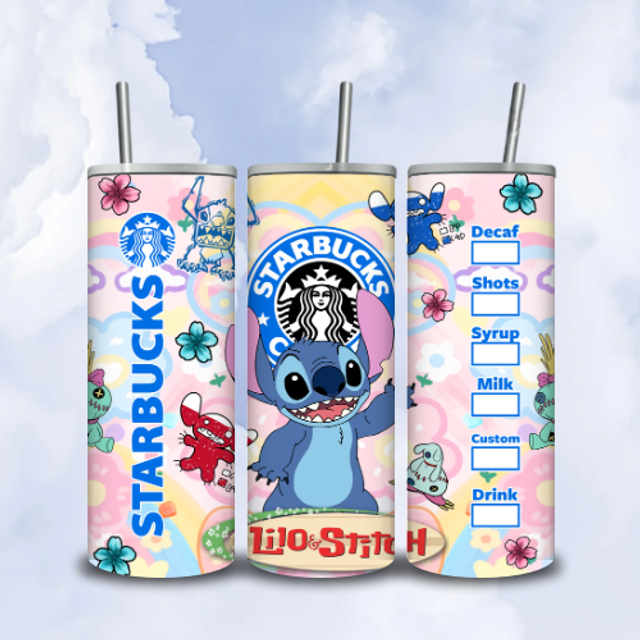 Tumbler Starbuck Stitch Pastel 2