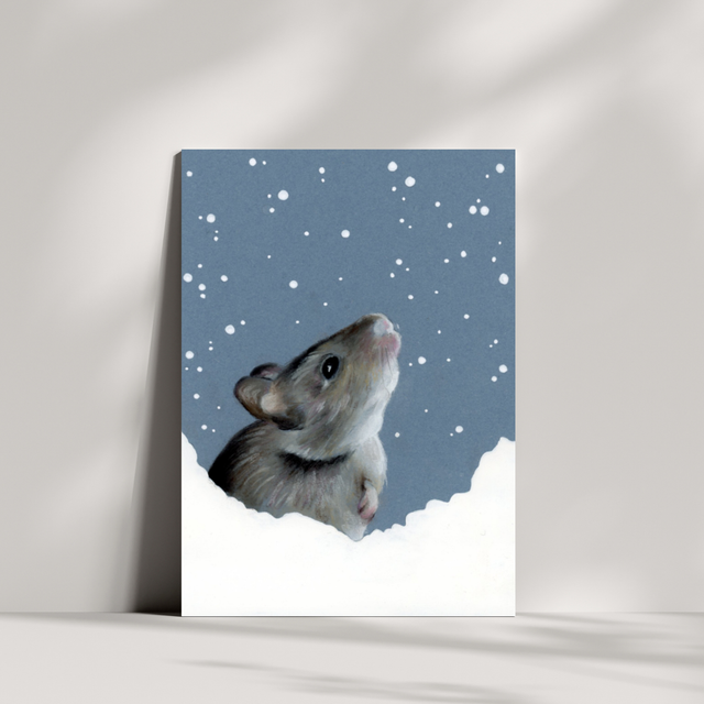 Carte de vœux - Souris N°1