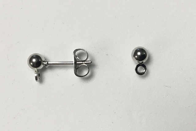 Puces (clous) sphériques Argent