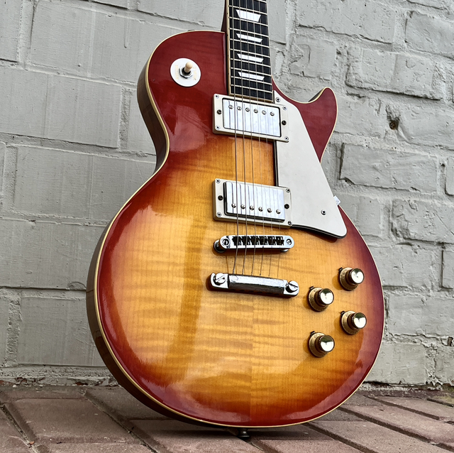 RARE 1975 Greco / Gibson Les Paul BURST EG-480R “Greeny Out Of Phase” ... 3D Flame Maple Top (JAPAN Lawsuit Era) + ORIGINAL HARDCASE