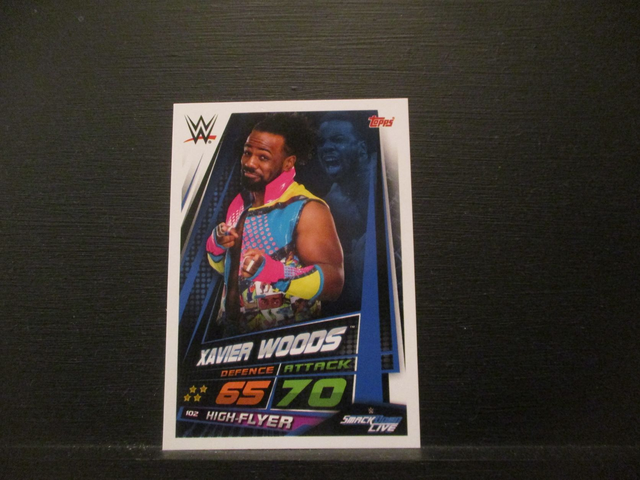 Xavier Woods - Smackdown Live Slam Attax Universe Original Trading Card #102