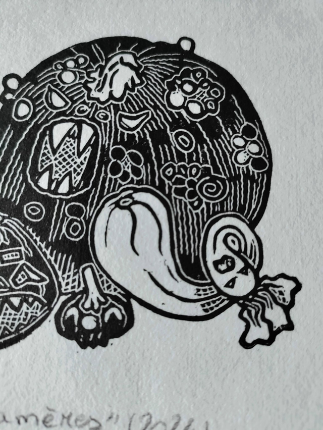 Courges amères, format carré 12X12 cm