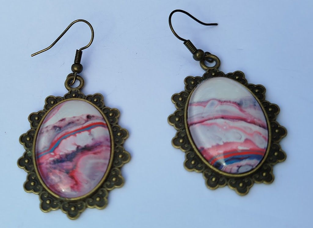 Boucles d'oreilles peintes