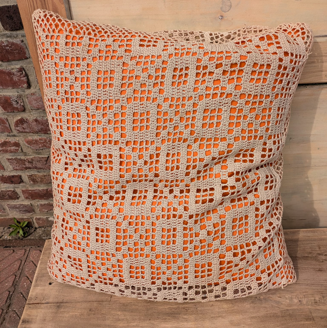 Coussin en crochet 