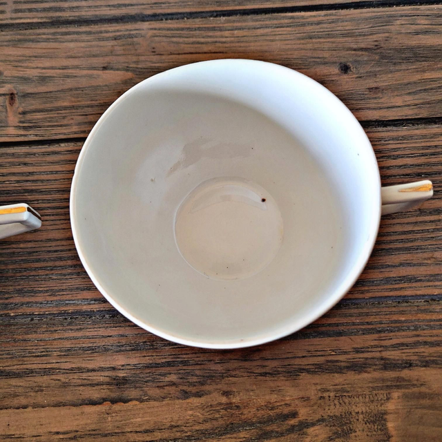 Tasses à café/thè vintage en porcelaine, motif floral (rose et fleurs)