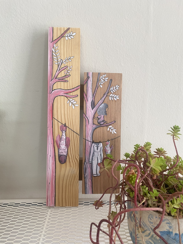 Casa de Pájaros rosada