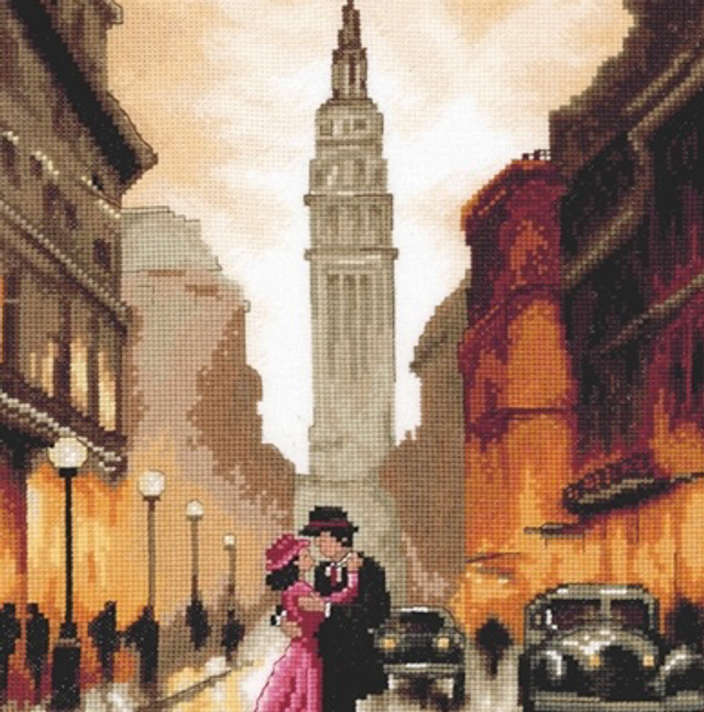 Dancing in New York Cross Stitch Kit By Lanarte 