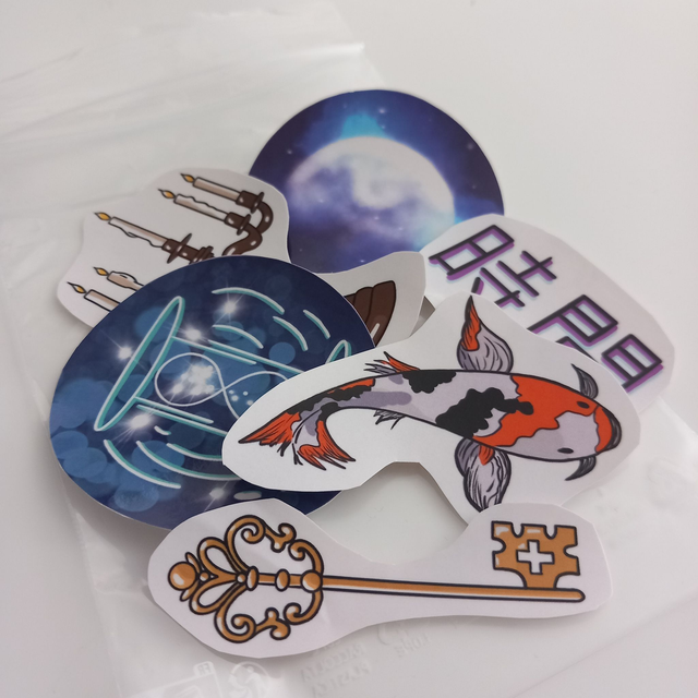 Lot de 5 stickers L'Agence Temporis