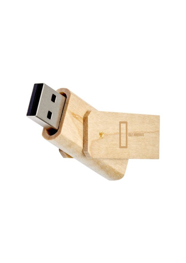 Rotate wooden USB