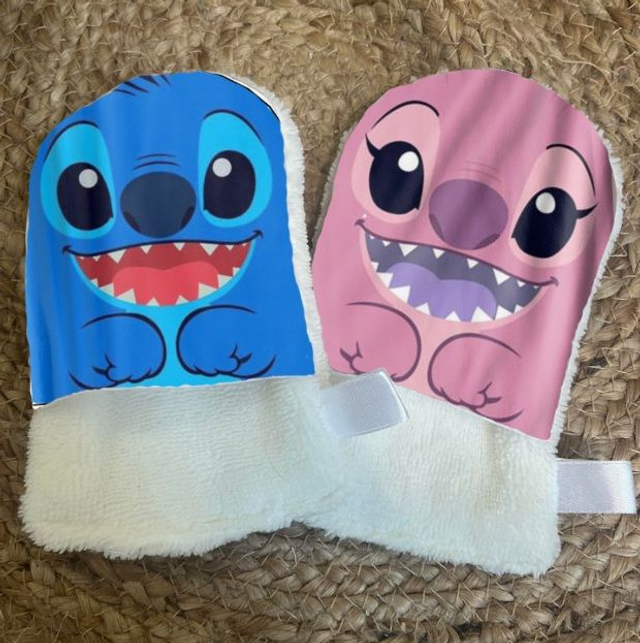 Gant de toilette Stitch et angel 