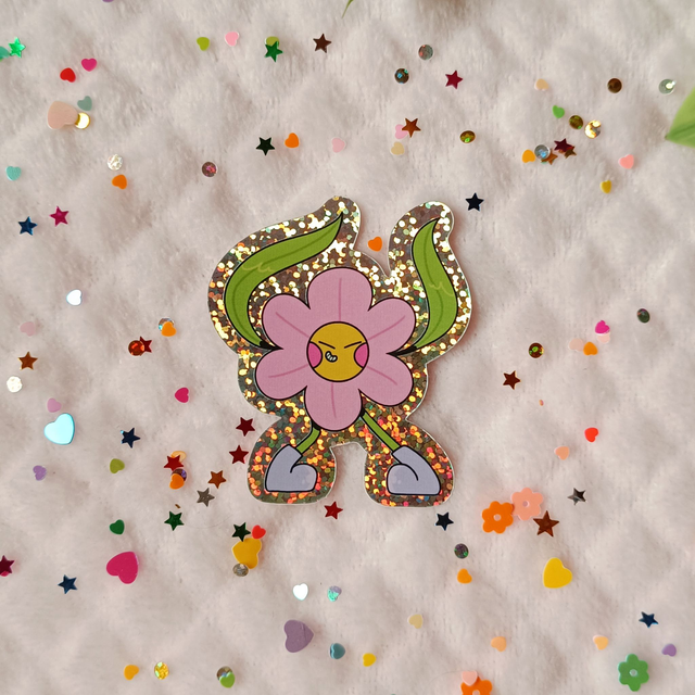 Dancing flower stickers