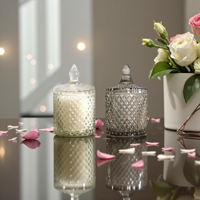 Deluxe Edition Wickless Candle (Smokey Grey Glass) 240g