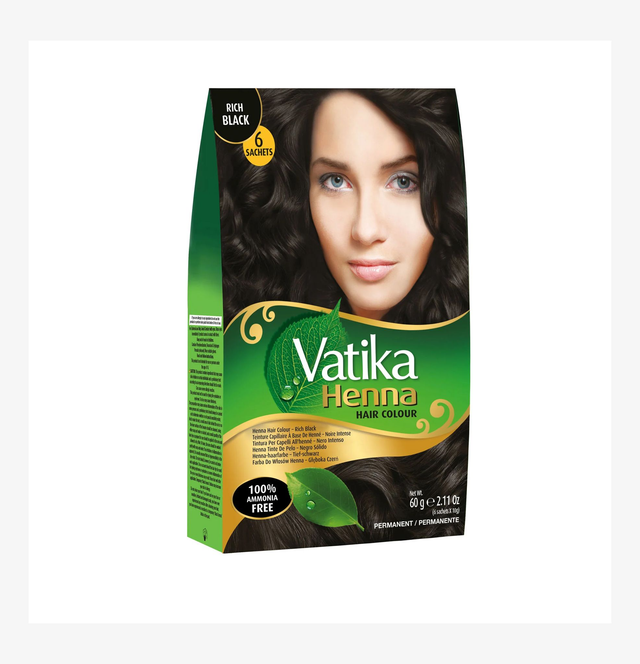 Vatika Henna Hair Colour - Jet Black 10g-UK-New