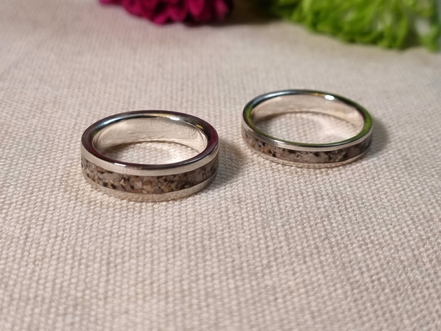 4mm Memorial Ashes Ring Band – Made to Order