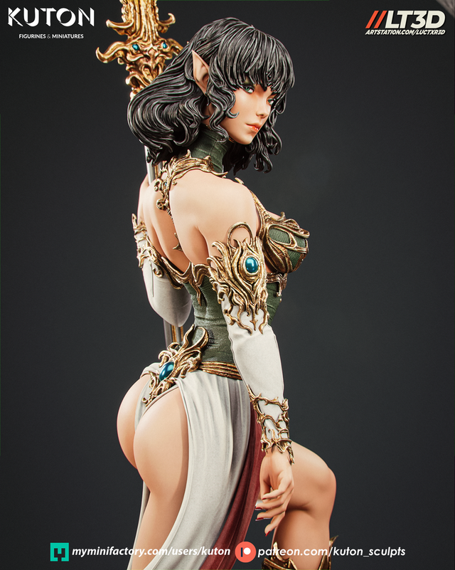 STATUE LUNETH série heroic fantasy