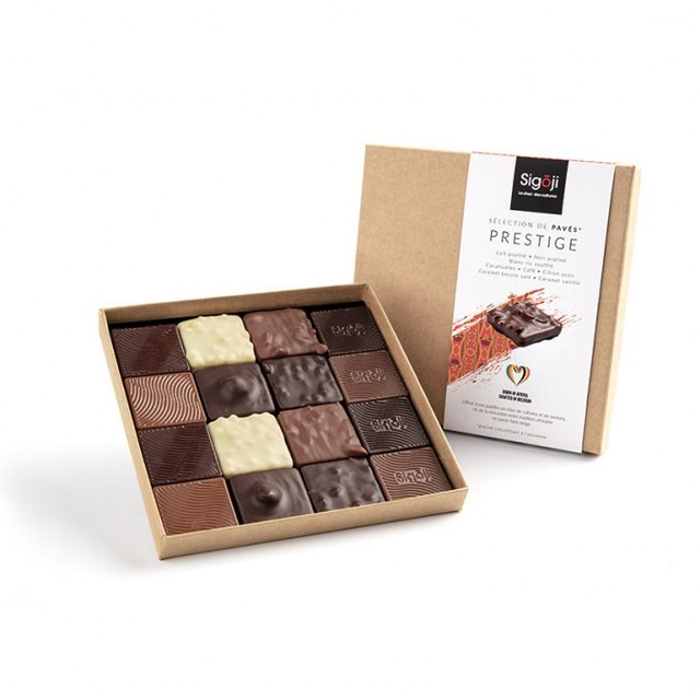 Coffret Prestige Sigoji : coffret de 16 pralines