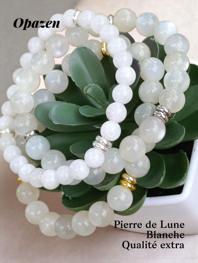 Bracelets Pierre de Lune Blanche extra