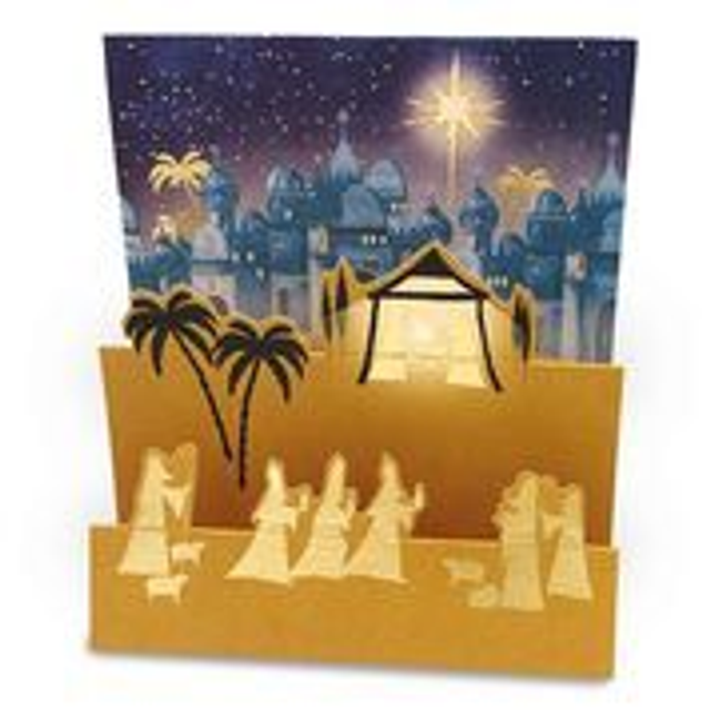 X Individual Trifold Card A King is Born XC061