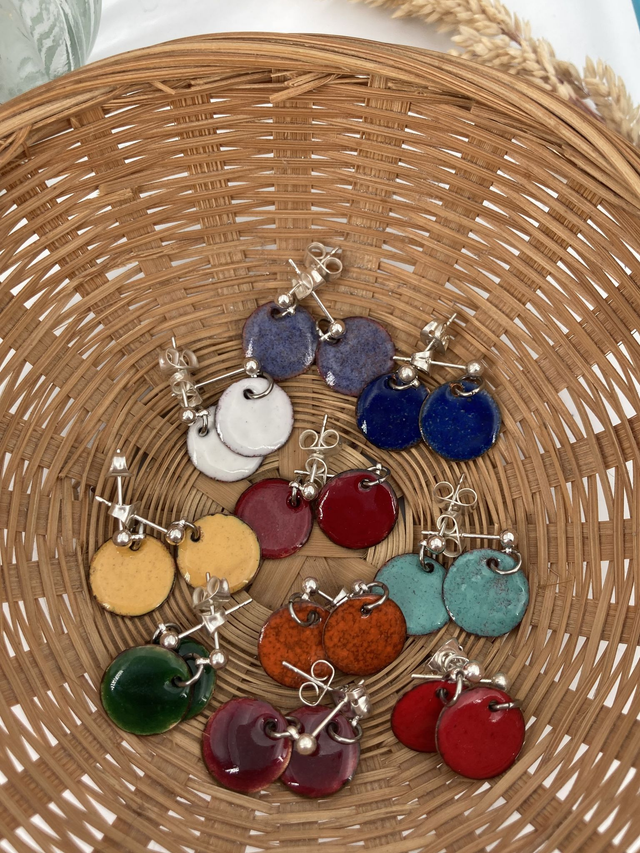 Boucles d’oreilles Petites rondes orange