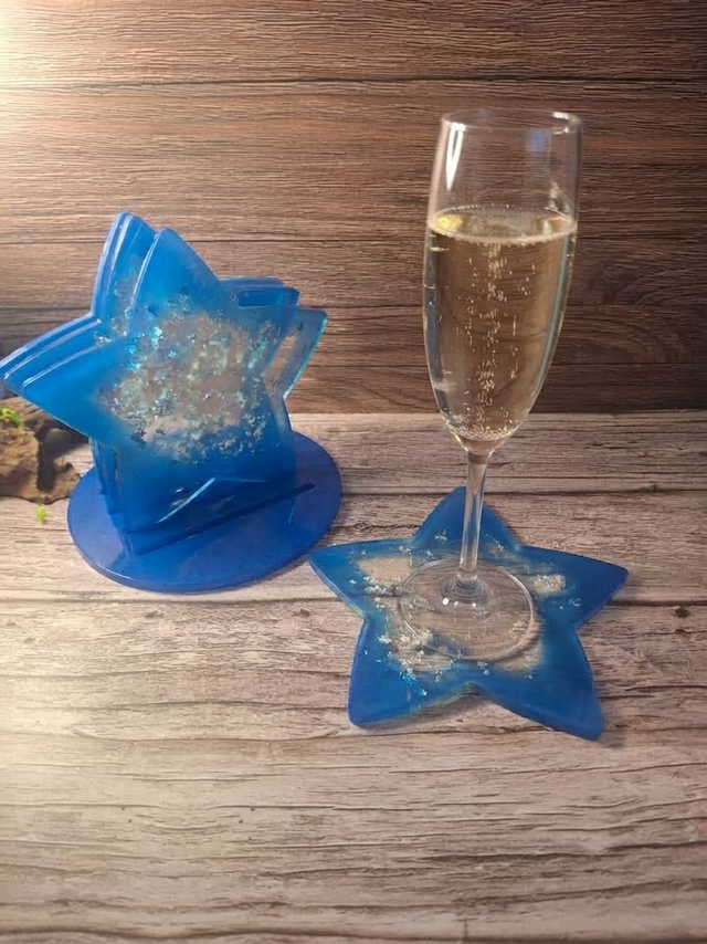 Set de Sous-Verres Étoilés avec son Support