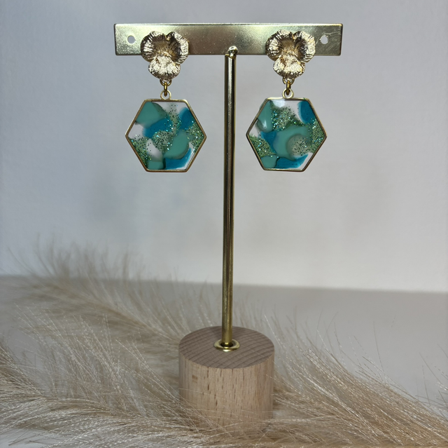 Boucles d’oreilles vertes