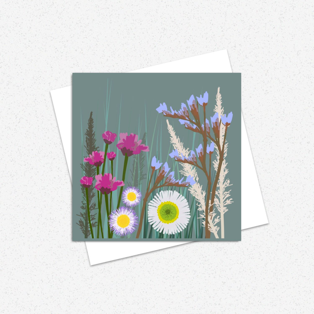 Coastal Flowers Greeting Card
