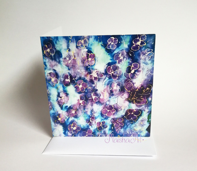 Voščilnica, Vijolice & Metulj