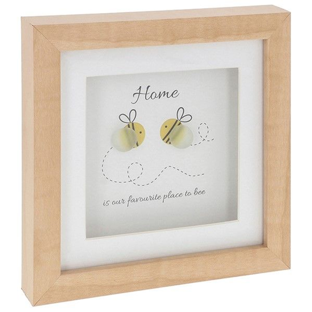 Home Is Our Favourite Place to Bee Pebble Glass Plaque – Bee Home Gift
