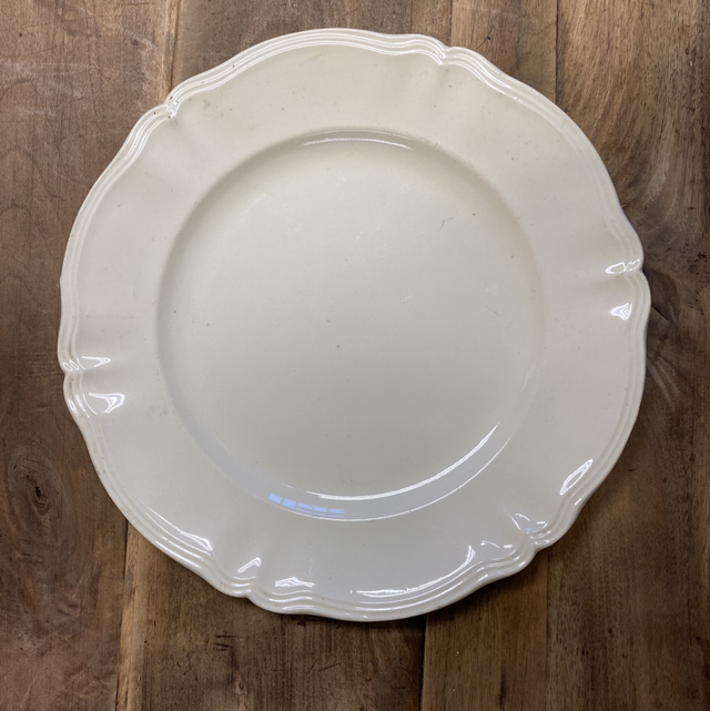 Plat rond crème Digoin