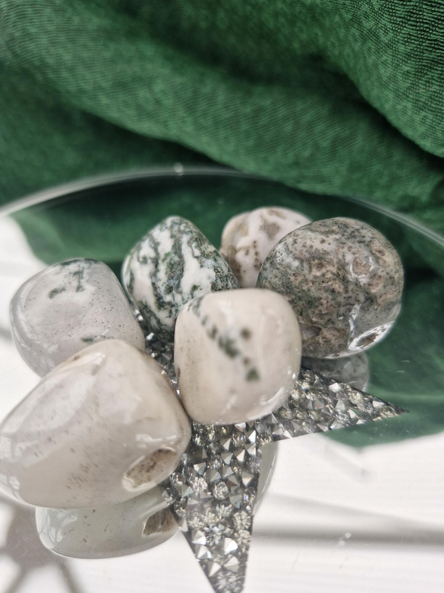 Moss agate Tumblestone