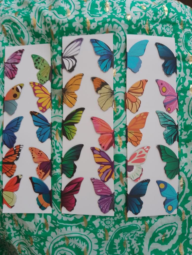 Papillons ailes pointues, marque page magnétique ou magnet