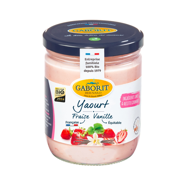 Yaourt Brassé Fraise Vanille Bio - 400g